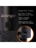 Vango Comet Rechargeable Light camping lantern - British product