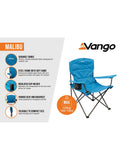 Vango Malibu camping chair blue UK version