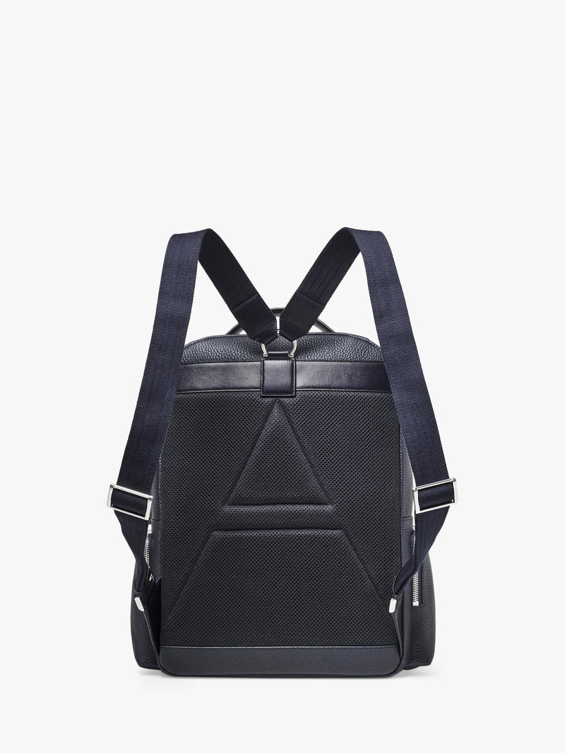 Aspinal of London leather backpack in navy (British brand)