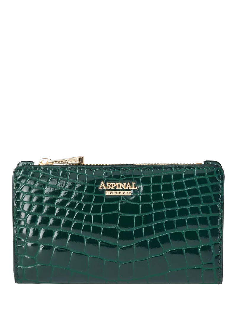 Aspinal of London Mayfair Lackkrokodil Münz- & Kartenetui