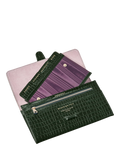 Aspinal of London Croc Effect Leather Travel Wallet Evergreen (British brand)