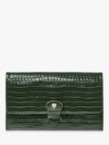 Aspinal of London Croc Effect Leather Travel Wallet Evergreen (British brand)