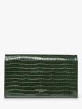 Aspinal of London Croc Effect Leather Travel Wallet Evergreen (British brand)