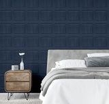 Arthouse Washed Panel Navy decorative wallpaper roll - British product