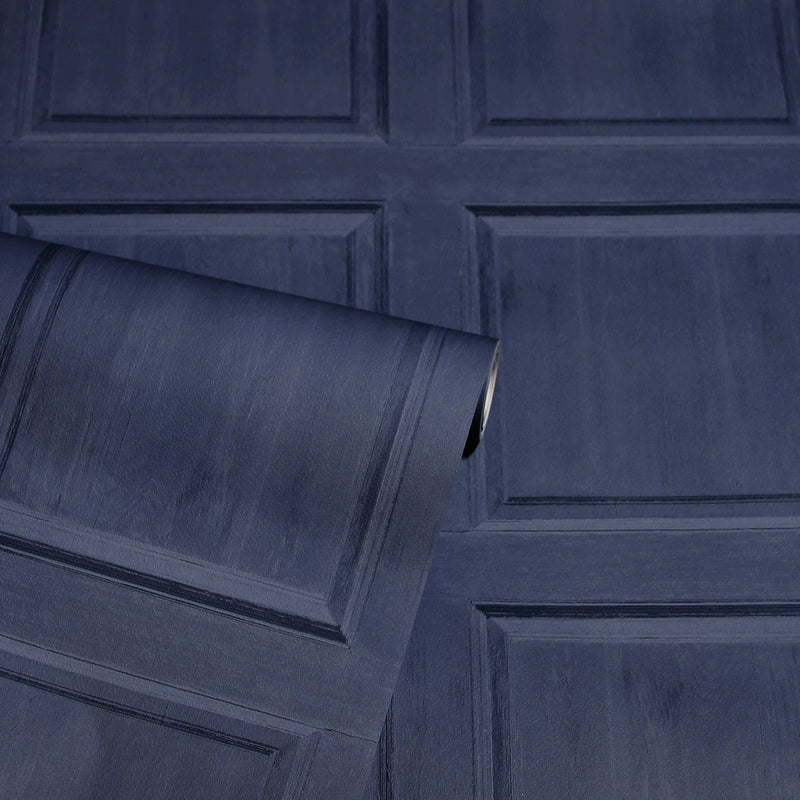 Arthouse Washed Panel Navy decorative wallpaper roll - British product