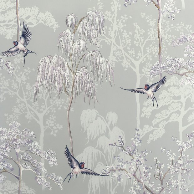 Arthouse Japanese Garden Grey wallpaper roll, UK version