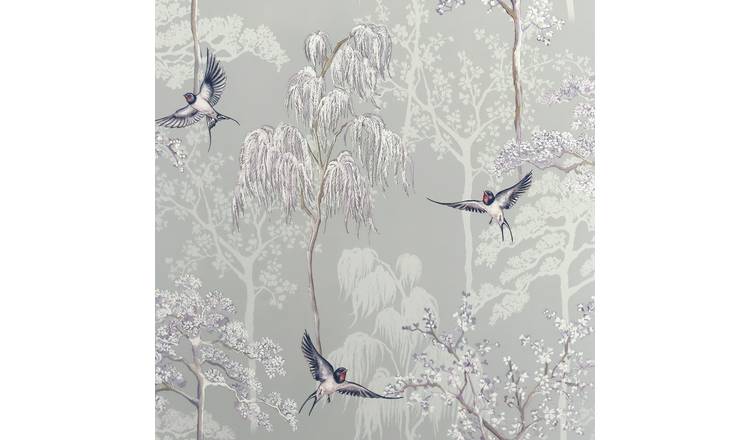 Arthouse Japanese Garden Grey wallpaper roll, UK version