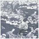 Arthouse Meadow Hare Navy Wallpaper 53cm x 1005m roll - British product