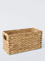 John Lewis Natural Bulrush Storage Basket with Handle, Small- Buy online at McGrocer