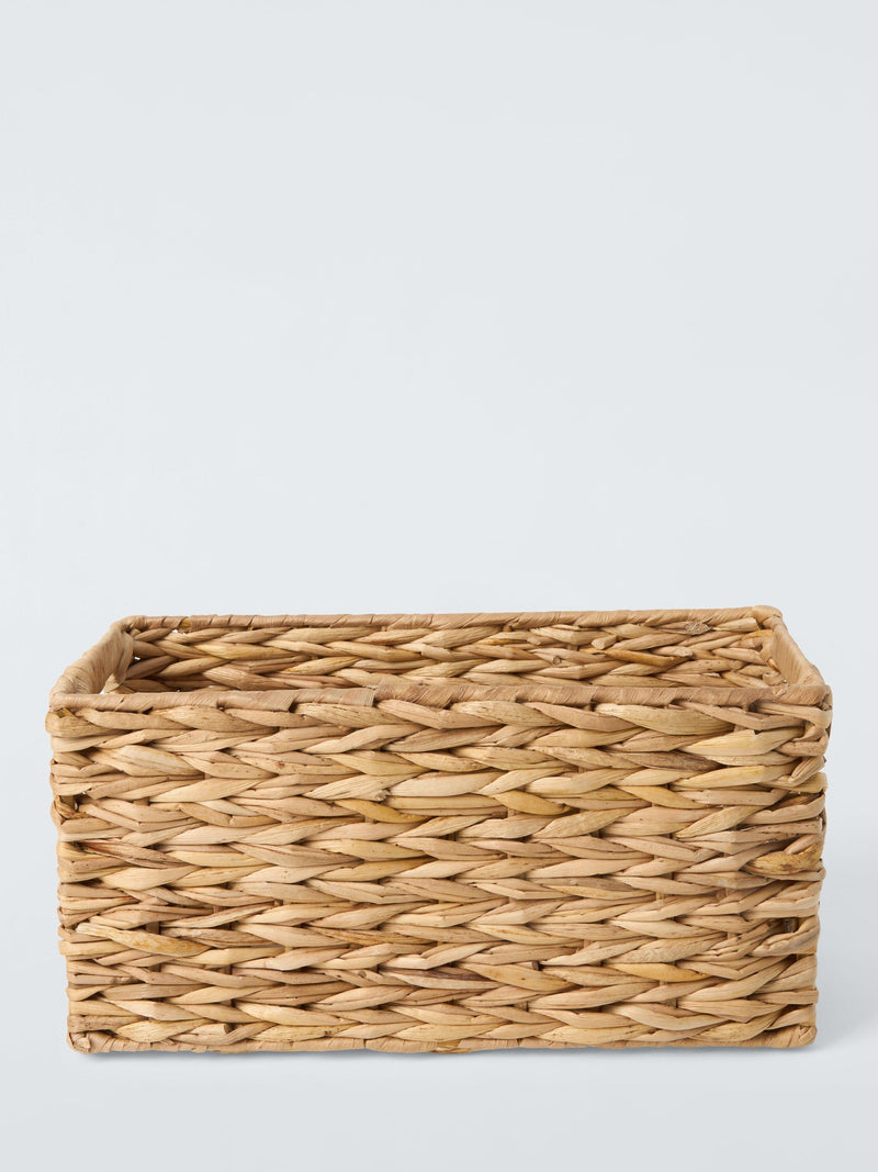 John Lewis natural bulrush storage basket with handle, small size, UK version