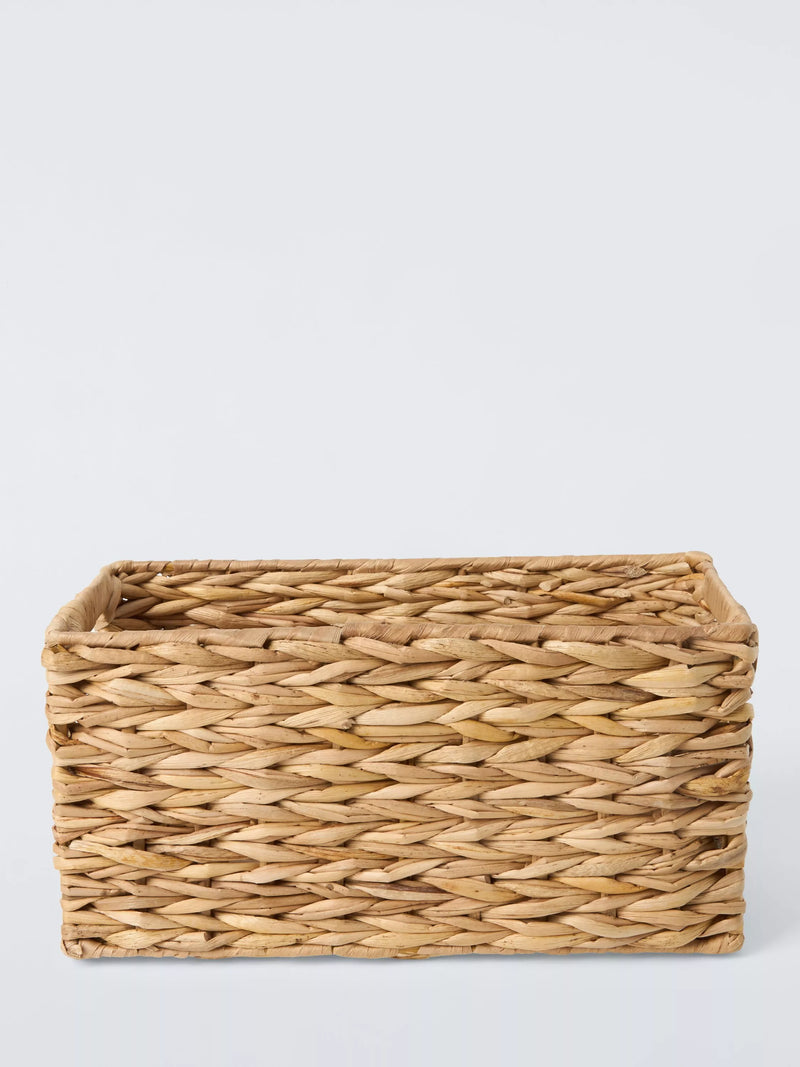 John Lewis natural bulrush storage basket with handle, small size, UK version
