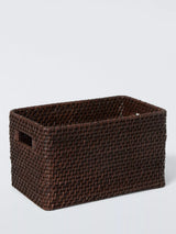John Lewis John Lewis Rattan Storage Basket Cocoa Small- Buy online at McGrocer