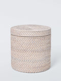 John Lewis whitewash rattan basket with lid large, imported from the UK