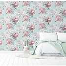 Arthouse Mixed Peonies Mint Wallpaper Roll 53cm x 1005m - British product
