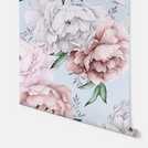 Arthouse Mixed Peonies Mint Wallpaper Roll 53cm x 1005m - British product