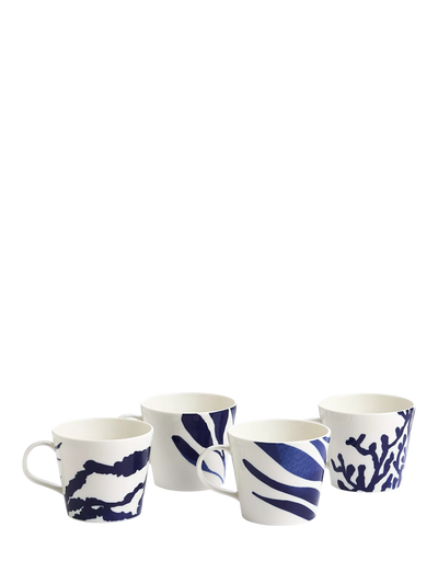 John Lewis Royal Doulton Pacific Porcelain Mug Set of 4 400ml Blue- Buy online at McGrocer