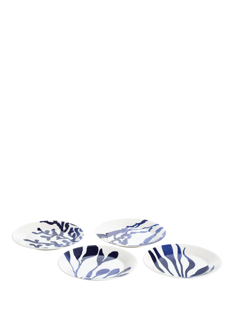 Royal Doulton Pacific porcelain dinner plates blue 23.6cm set of 4, UK version