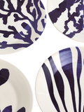 Royal Doulton Pacific porcelain dinner plates blue 23.6cm set of 4, UK version