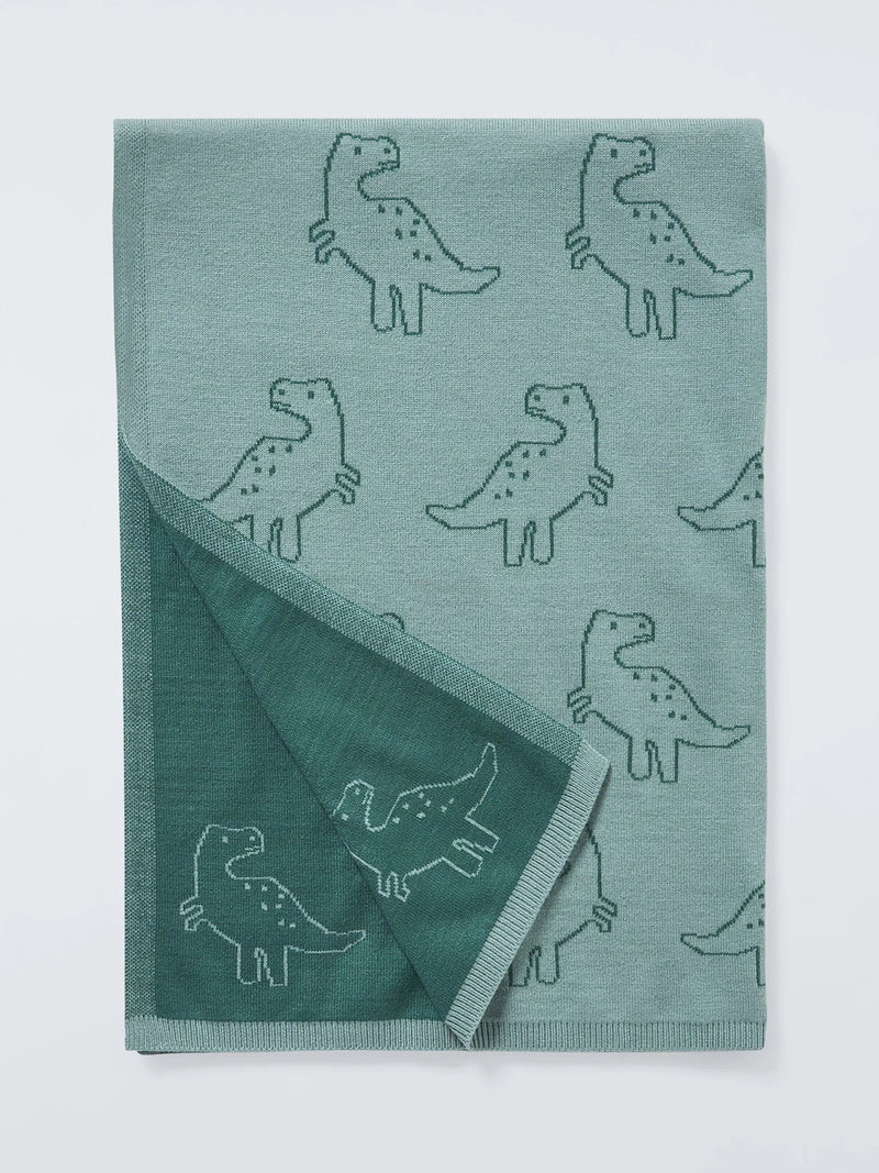 John Lewis dinosaur knit blanket 80x100cm (British brand)