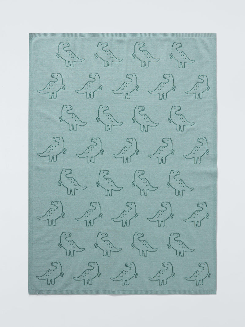 John Lewis dinosaur knit blanket 80x100cm (British brand)