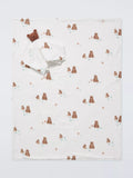 John Lewis muslin blanket and comforter set teddy bear print (British brand)