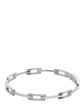 Monica Vinader lab grown diamond bangle in silver, imported from the UK