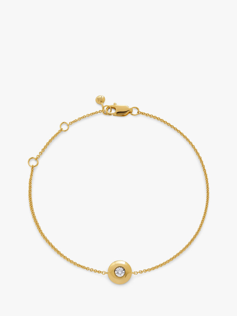Monica Vinader birthstone gem chain bracelet gold plated - British product