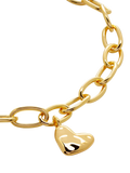 Monica Vinader gold heart charm chain bracelet 20cm, UK version
