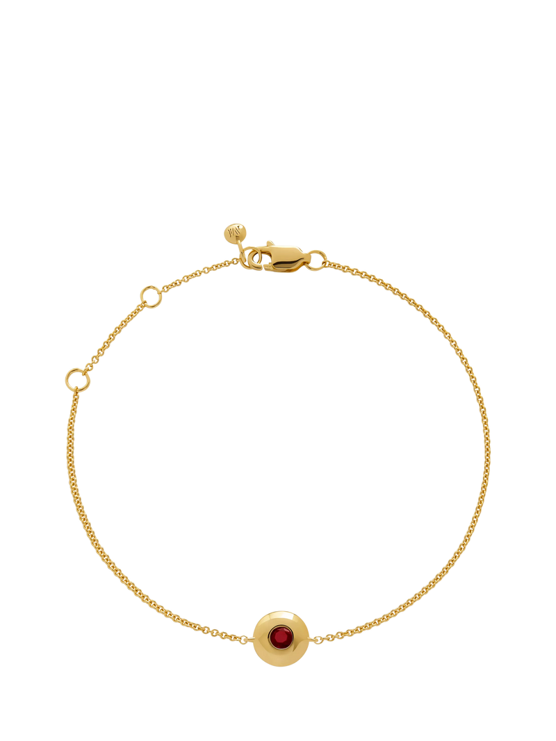 Monica Vinader birthstone gem chain bracelet gold plated - British product