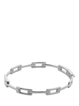 John Lewis Monica Vinader Signature Link Skinny Bangle Silver- Buy online at McGrocer