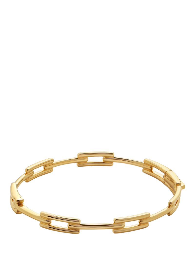 Monica Vinader signature link skinny bangle gold - British product