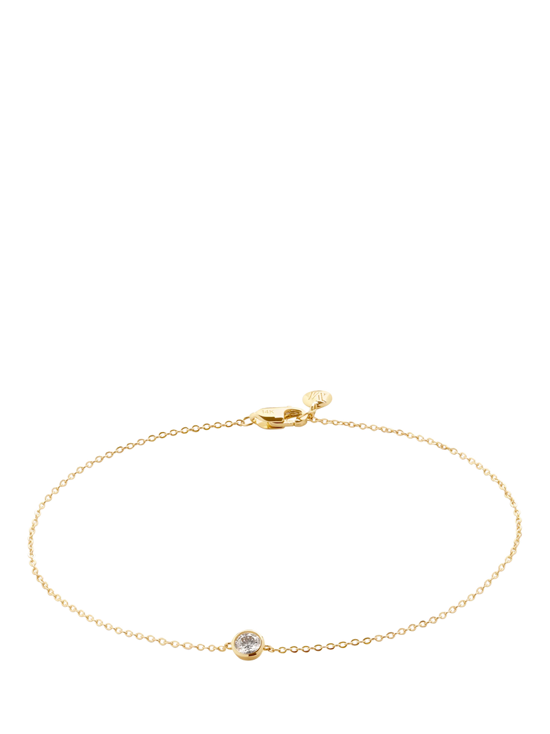 Monica Vinader lab-grown diamond chain bracelet 14ct gold (British brand)