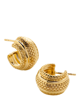 John Lewis Monica Vinader Heirloom Small Ridged Demi Hoop Earrings- Buy online at McGrocer