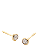 John Lewis Monica Vinader 14ct Solid Gold Solitaire Lab Grown Diamond Stud Earrings- Buy online at McGrocer