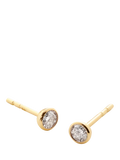 Monica Vinader lab-grown diamond gold stud earrings - British product