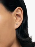 Monica Vinader lab-grown diamond gold stud earrings - British product