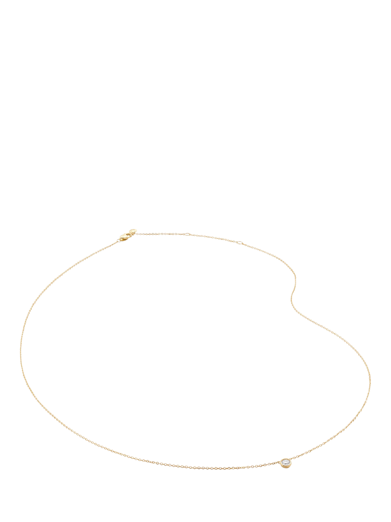 Monica Vinader 14ct gold lab-grown diamond pendant necklace - British product