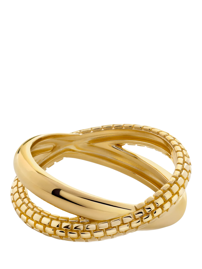 Monica Vinader Heirloom Crossover Stapelring Gold