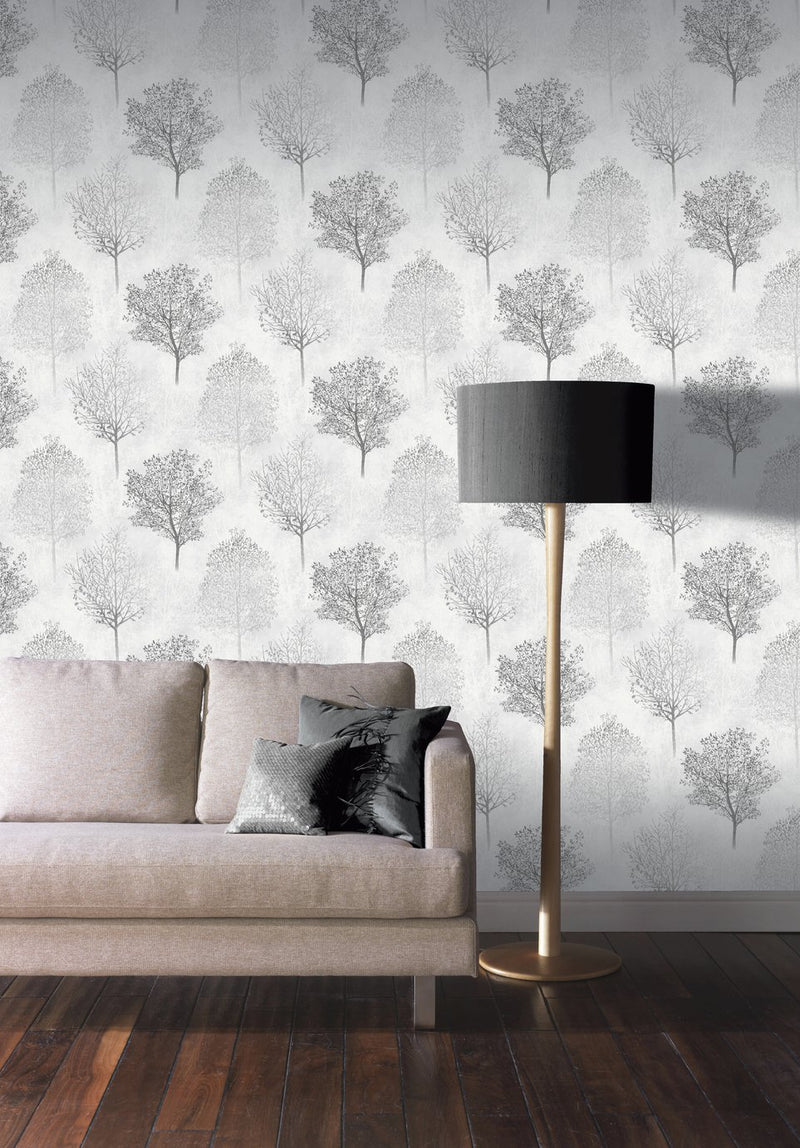 Monochrome glitter wallpaper roll 53cm x 1005m - British product