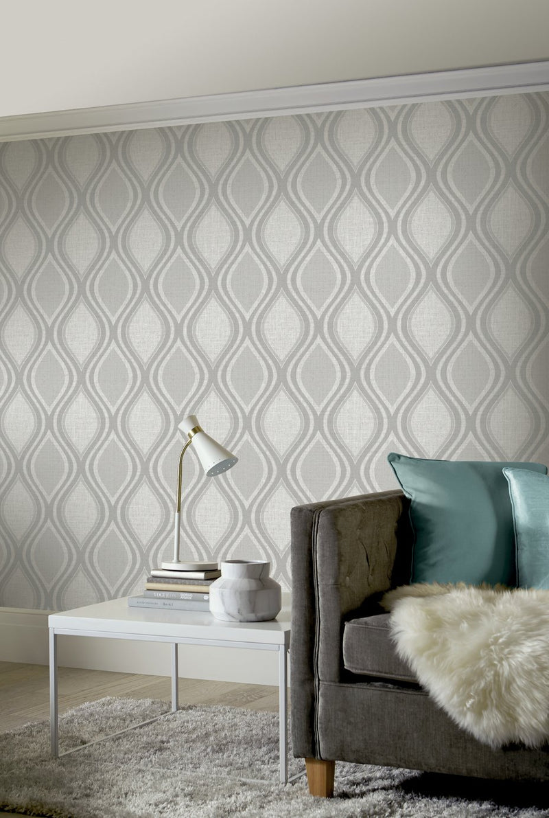 Arthouse Curve Grey wallpaper 53cm x 10.05m - British product