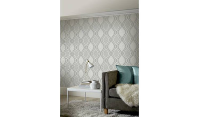 Argos Arthouse Curve Grey Wallpaper 53cm x 10.05m- Buy online at McGrocer