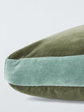 John Lewis Box Velvet Cushion with two-tone design, UK version