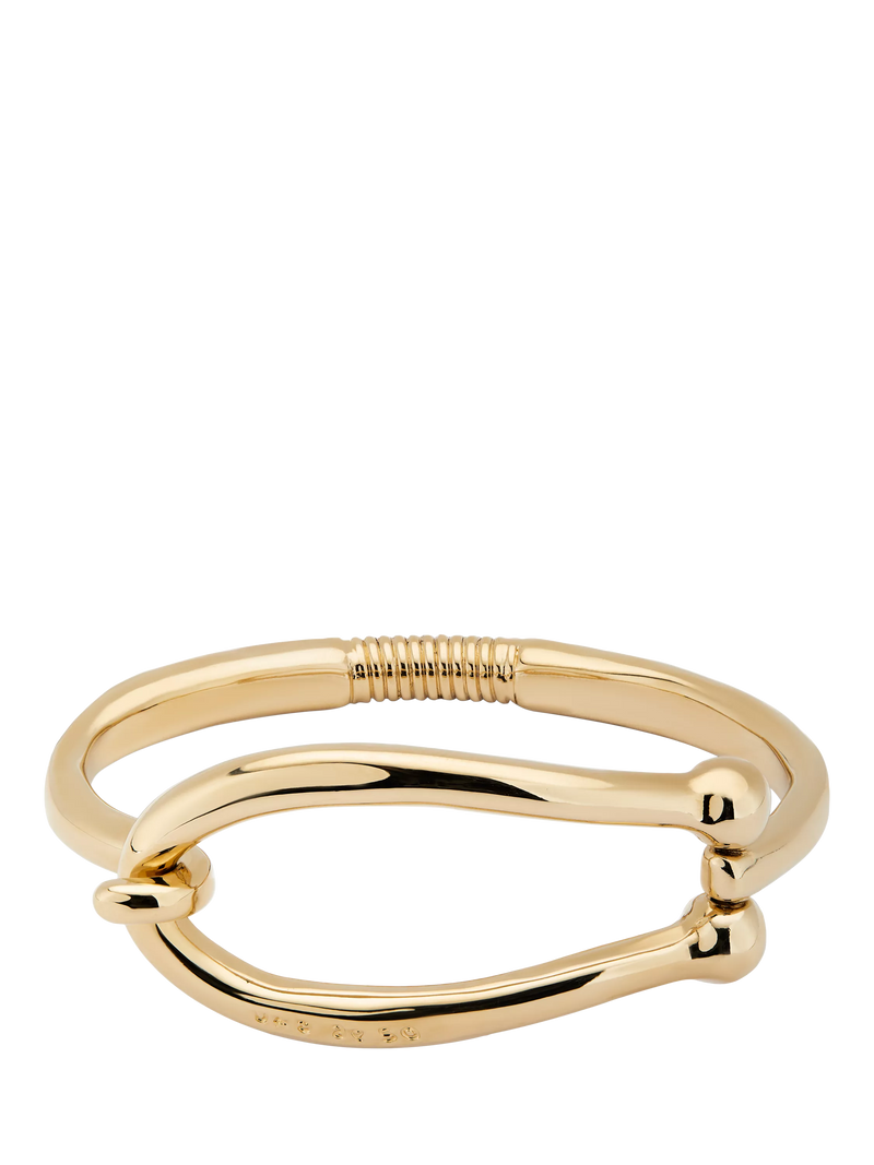UNOde50 gold bangle bracelet large link 18ct gold plated (British brand)
