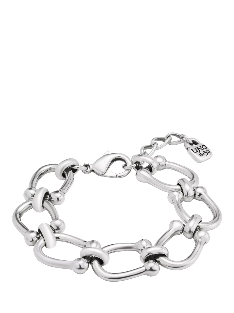 UNOde50 silver link chain bracelet 16cm, imported from the UK