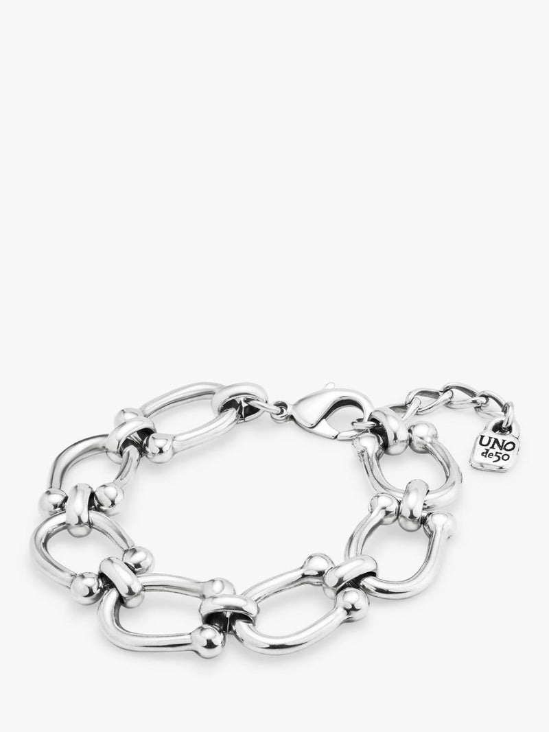 UNOde50 silver link chain bracelet 16cm, imported from the UK