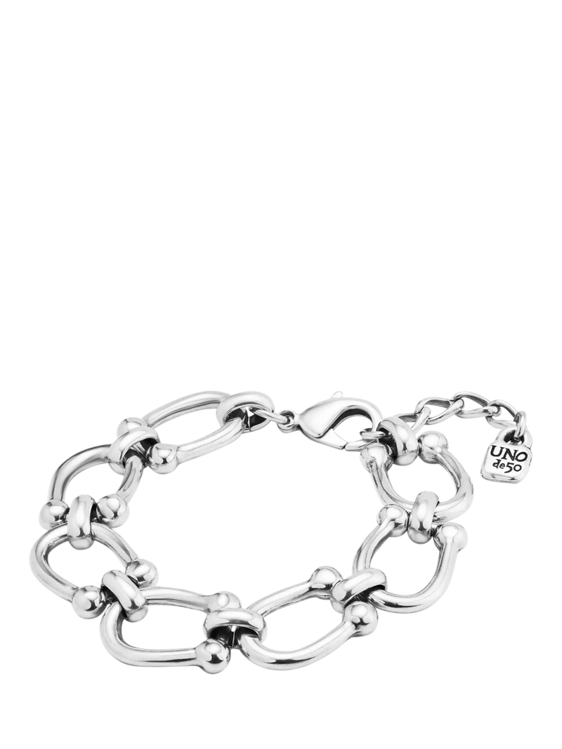 UNOde50 silver link chain bracelet 16cm, imported from the UK