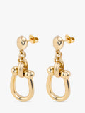 UNOde50 Youthful Collection horseshoe drop earrings gold, imported from the UK