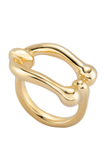 UNOde50 gold plated link ring size S 1/2, UK version