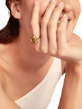 UNOde50 gold plated link ring size S 1/2, UK version