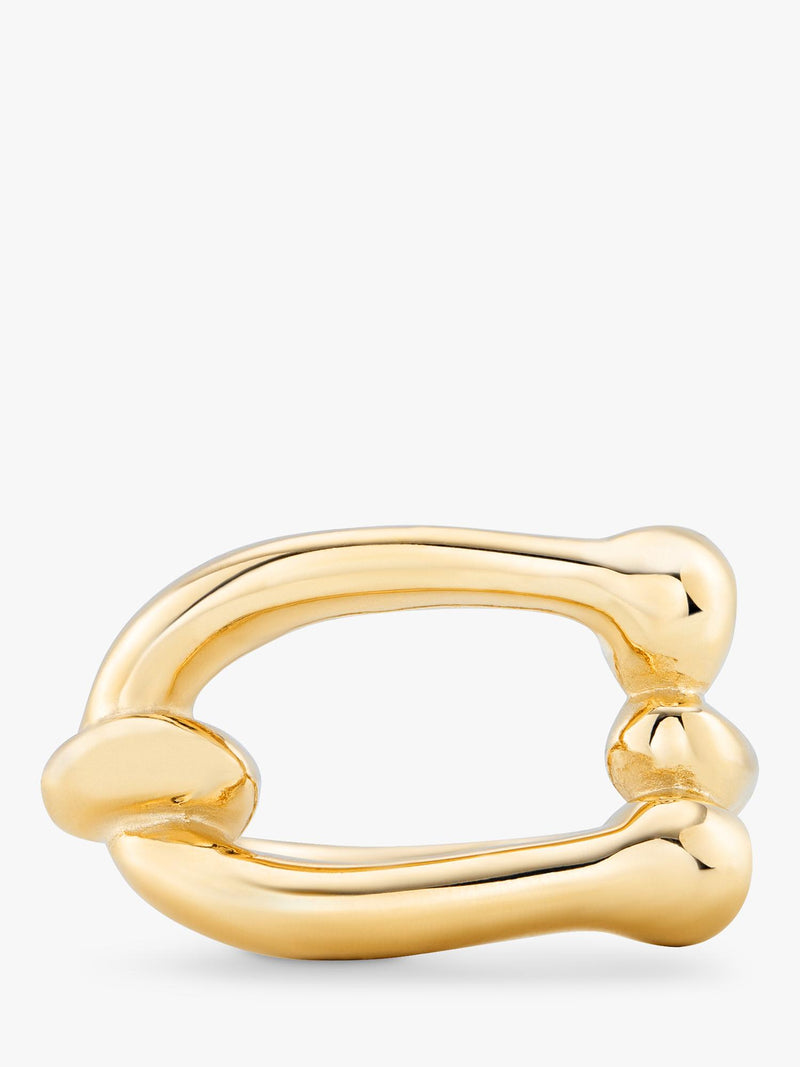UNOde50 gold plated link ring size S 1/2, UK version